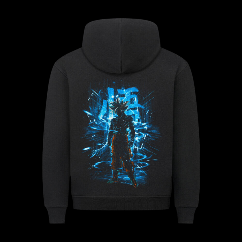 Goku Ultra Azul Premium Hoodie